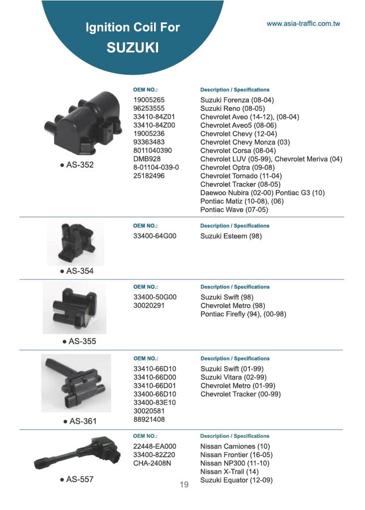 Bobine d'allumage pour SUZUKI