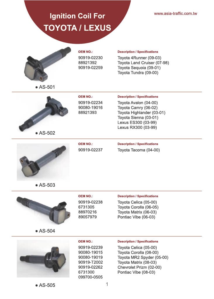 Bobina de encendido para TOYOTA/LEXUS